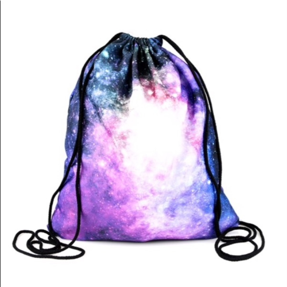 Galaxy Print Drawstring Bag